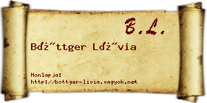 Böttger Lívia névjegykártya